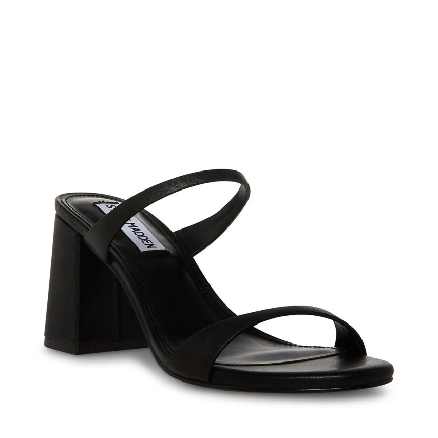 Sandalias Tacones Steve Madden Bridgette Cuero Mujer Negras | ES MY6ES2